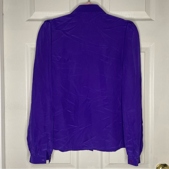⭐️(Size 6) Purple puff shoulder collared button down, Regina porter - Picture 4 of 4